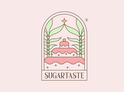 Sugartaste brand brand identity bright colors cake shop cakes cartoon cookies icon illustration logo mark minimal restaurant sweet store symbol