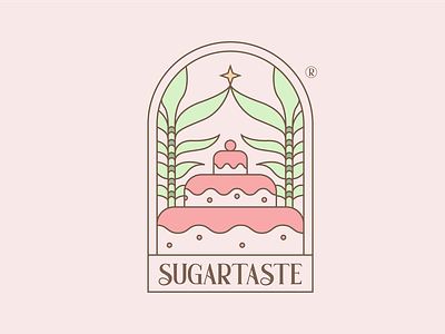 Sugartaste brand brand identity bright colors cake shop cakes cartoon cookies icon illustration logo mark minimal restaurant sweet store symbol