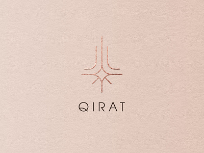 Qirat brand brand identity elegant gems gold jewelry logo logo design mark minimal symbol