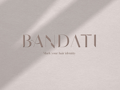 Bandati brand brand identity custom typography elegant typeface hair hair accessories icon illustrator logo logotype mark serif symbol typography