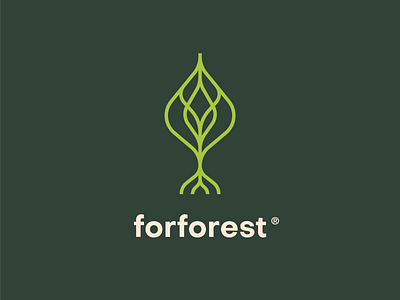 forforest agriculture architecture brand brand identity harvest horticulture icon innovation innovation park logo mark minimal science sustainability symbol trees typography