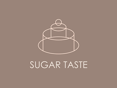 Sugar Taste 1d brand brand identity cafe branding cake branding food branding icon lineart logo mark optical illusion pastry startup sweet store sweets branding symbol typography visual identity