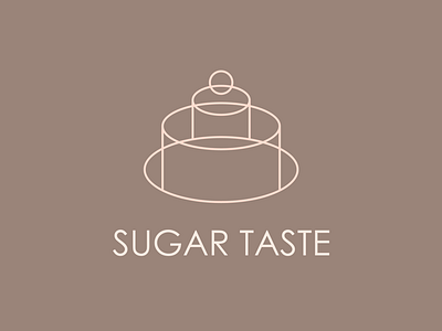 Sugar Taste 1d brand brand identity cafe branding cake branding food branding icon lineart logo mark optical illusion pastry startup sweet store sweets branding symbol typography visual identity