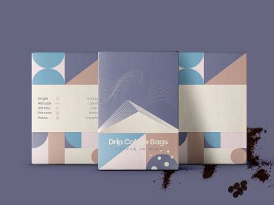 Roasting Room | Drip Coffee brand brand identity branding cafe coffee bags coffee box coffee branding coffee packaging coffee roastery drip coffee geometric icon logo mark packaging design pattern symbol