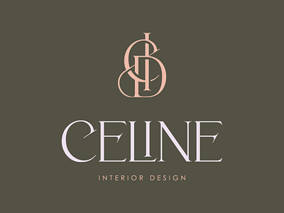 Celine Interior Design apartments brand brand identity cid homes icon interior design interiors logo mark monogram real estate symbol typography