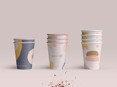 Sugar Taste | Brand Identity bakery branding brand identity bright pastels cake store colorful cups design illustration organic pastry sweet shop