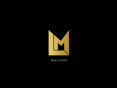 LM - Monogram brand identity brand logo branding gold graphic design logo logo design monogram real estate