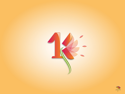 1K Special Thanks brainstorm creative design flower graphics illustration