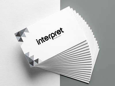 Interpret Business Cards brainstorm brand brand identity branding business cards design logo