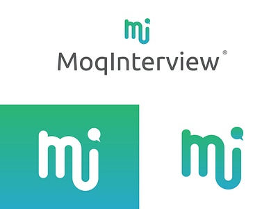 Moqinterview brand branding icon identity interview logo logo design symbol