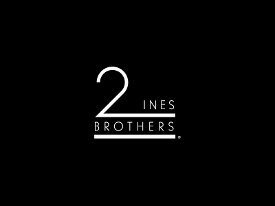 2 Lines Brothers black and white brainstorm design fashion lineart logo minimal