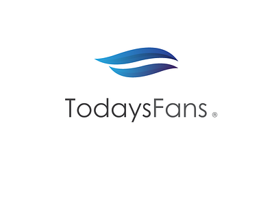 TodaysFans brand cooling flow gradient icon identity logo logo design symbol vector