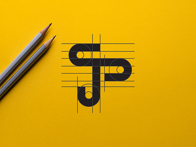 JPS Grid grid icon letters logo monochrome monogram process sketch symbol vector