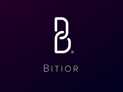 Bitior blockchain blocks brand cryptocurrency design icon logo symbol