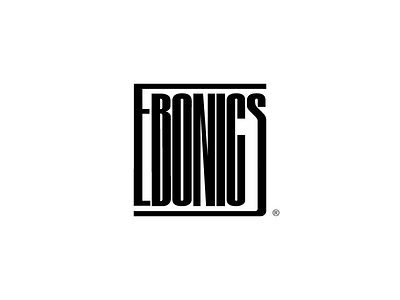 EBONICS brainstorm brand clothing design icon letters logo typography