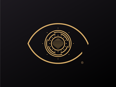 An Eye Symbol. augmented reality eye icon logo symbol tech vision