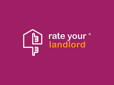 Rate Your Landlord app brand design flat icon landlord logo symbol web