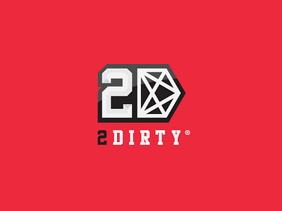 2Dirty 2 3d bold diamond flat jordan letter logomark number typography