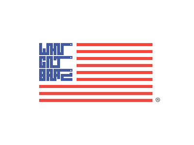 Who Got Barz barz flag icon identity lineart logo mark modernized music rap symbol usa