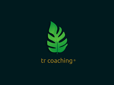 Tr Coaching banana brand coaching gradient icon leaf logo logomark mark symbol