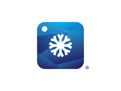 Iced Camera brand camera entertainment frame gradients ice icon logo photo snowflake symbol