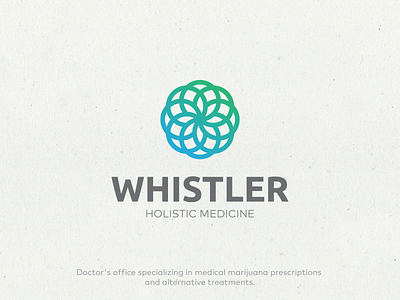 Whistler Holistic Medicine gradient icon identity logo mark medical marijuana medicine symbol