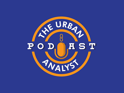 Urban Analyst badge flat icon logo mark music music logo newyork podcast symbol