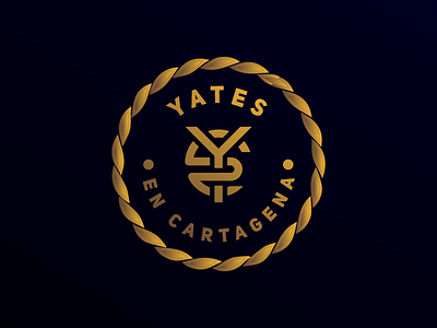 Yates En Cartagena brand brand identity gradient icon logo mark monogram symbol typography yacht yachtlogos