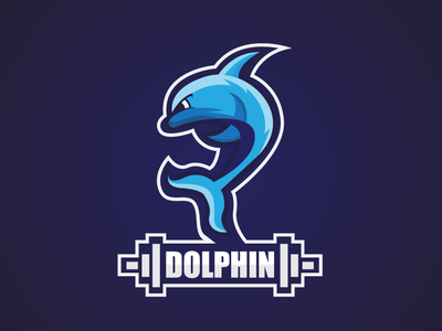 Dolphin brainstorm brand dolphin fitness icon illustration logo mark sport symbol