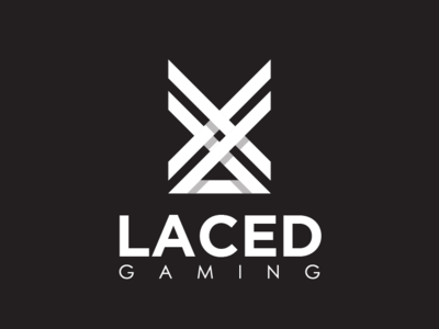 Laced Gaming brand brand identity flat formation gaming icon line logo mark minimalism minimalistic monogram shadows shoelaces symbol typography ui vector