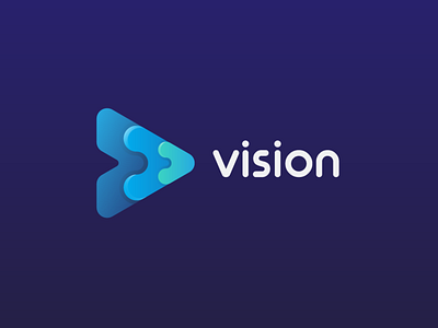 vision 3d brand gaming icon illustration logo logo design mark play symbol v vision