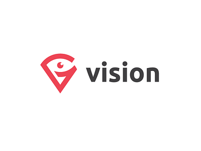 vision 3d brand brand identity eye flat gaming icon logo logomark mark symbol v vision