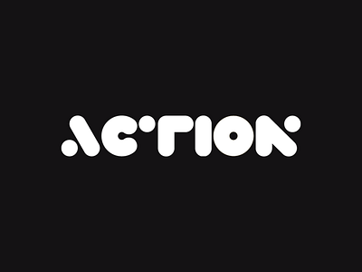 ACTION brand brand identity flat icon illustration logo mark network rounded shapes symbol tv type typography wordmark