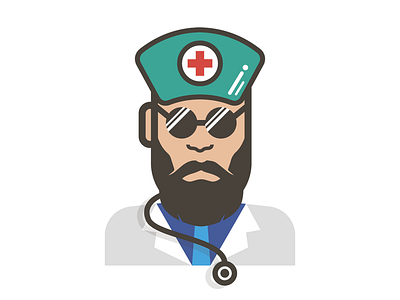 Retro Doctor brand brand identity cartoon character doctor icon illustration logo mark retro symbol ui