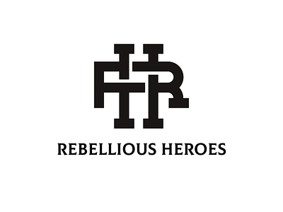 Rebelliuous Heroes brand icon lettermark logo mark monogram rh symbol vector