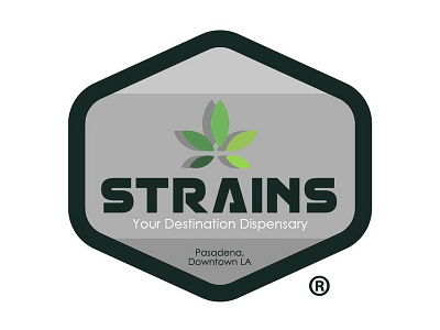 Strains badge brand brand identity cannabis icon illustration leaf logo mark strains symbol vector