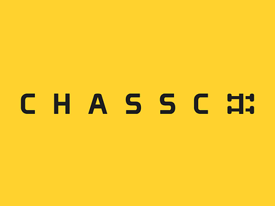 CHASSCI brand car chassis creative design flat icon logo mark repair symbol type typography vector wordmark