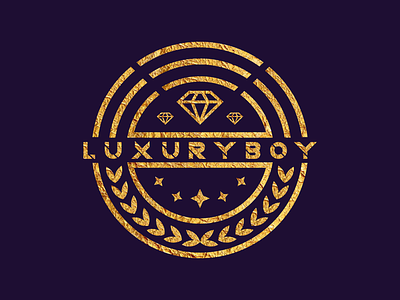 Luxuryboy badge brand brand identity classy icon logo logomark luxury mark music promoter symbol typography