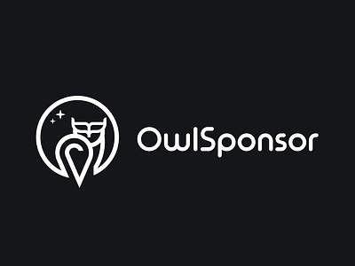 OwlSponsor brand brand identity crowdfunding flat icon illustration lineart logo logomark mark minimalism owl symbol typography vector