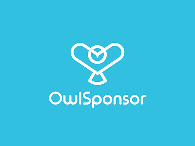 OwlSponsor Final brand brand identity crowdfunding flat icon illustration lineart logo logomark mark minimalism modern owl owllogo symbol typography vector