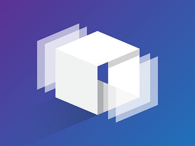 Isometric Object app brand brand identity design gradient graphics icon illustration isometric logo logomark mark object symbol transparency typography ui ux