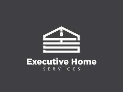 Executive Home Services brand brand identity branding generalcontractors house houselogo icon illustration lettermark logo logomark mark minimalism symbol typography vector