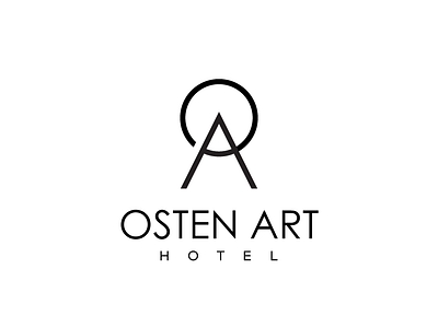 Osten Art Hotel art brand brand identity design hotel icon illustration lineart logo logomark mark minimalistic modern monogram oa symbol typography