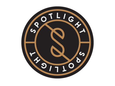 Spotlight Badge badge brand brand identity emblem icon illustration lineart logo logomark mark monogram spotlight symbol typography vector