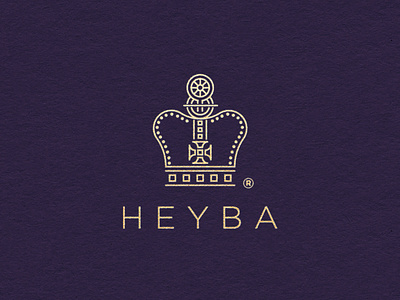 HEYBA Concierge 👑 brand brand identity branding concierge crown dotwork icon illustration lineart logo logomark luxury mark minimal royal symbol typography