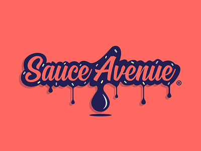 Sauce Avenue apparel brand brand identity branding clothing design drip dripping drop flat icon lettering logo logomark mark monogram sauce symbol typography