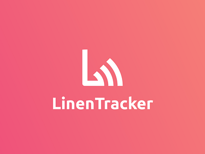 LinenTracker brand brand identity gradient icon l logo logomark mark rfid signal symbol technology tracker