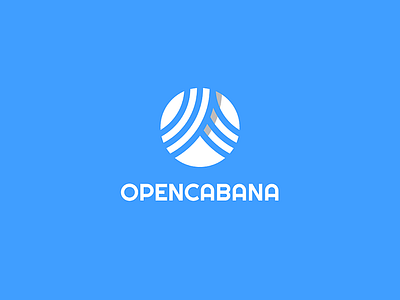 OpenCabana Logomark brand brand identity cabana curtains icon illustration logo logomark mark minimalism rental sea symbol typography