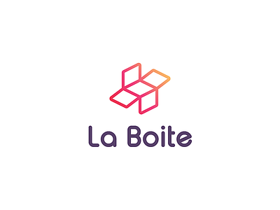 La Boite box brand brand identity clean elegant excitement gift giftbox happiness icon illustration laboite logo logomark mark minimal shop symbol typography vector