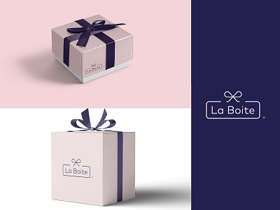 La Boite 2 box brand brand identity elegant gift giftshop icon illustration lineart logo logomark mark minimal modern symbol typography vector